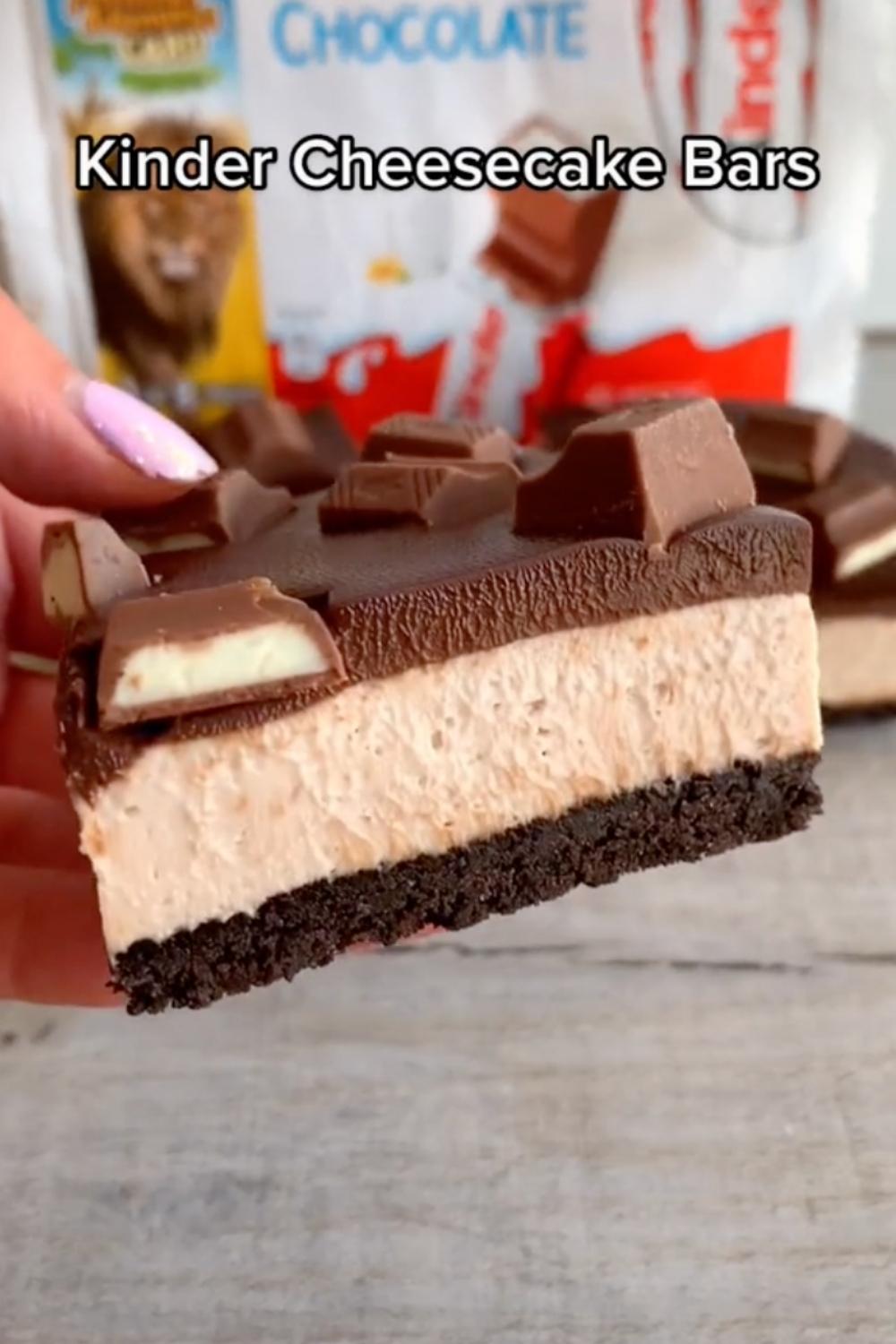 kinder cheesecake bars