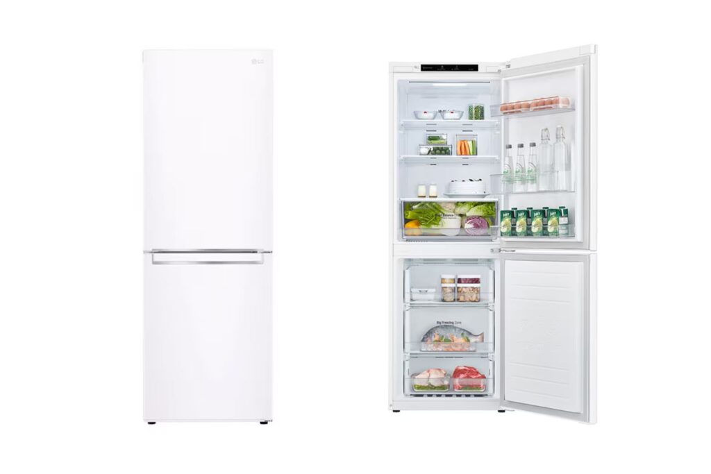 LG bottom mount fridge white