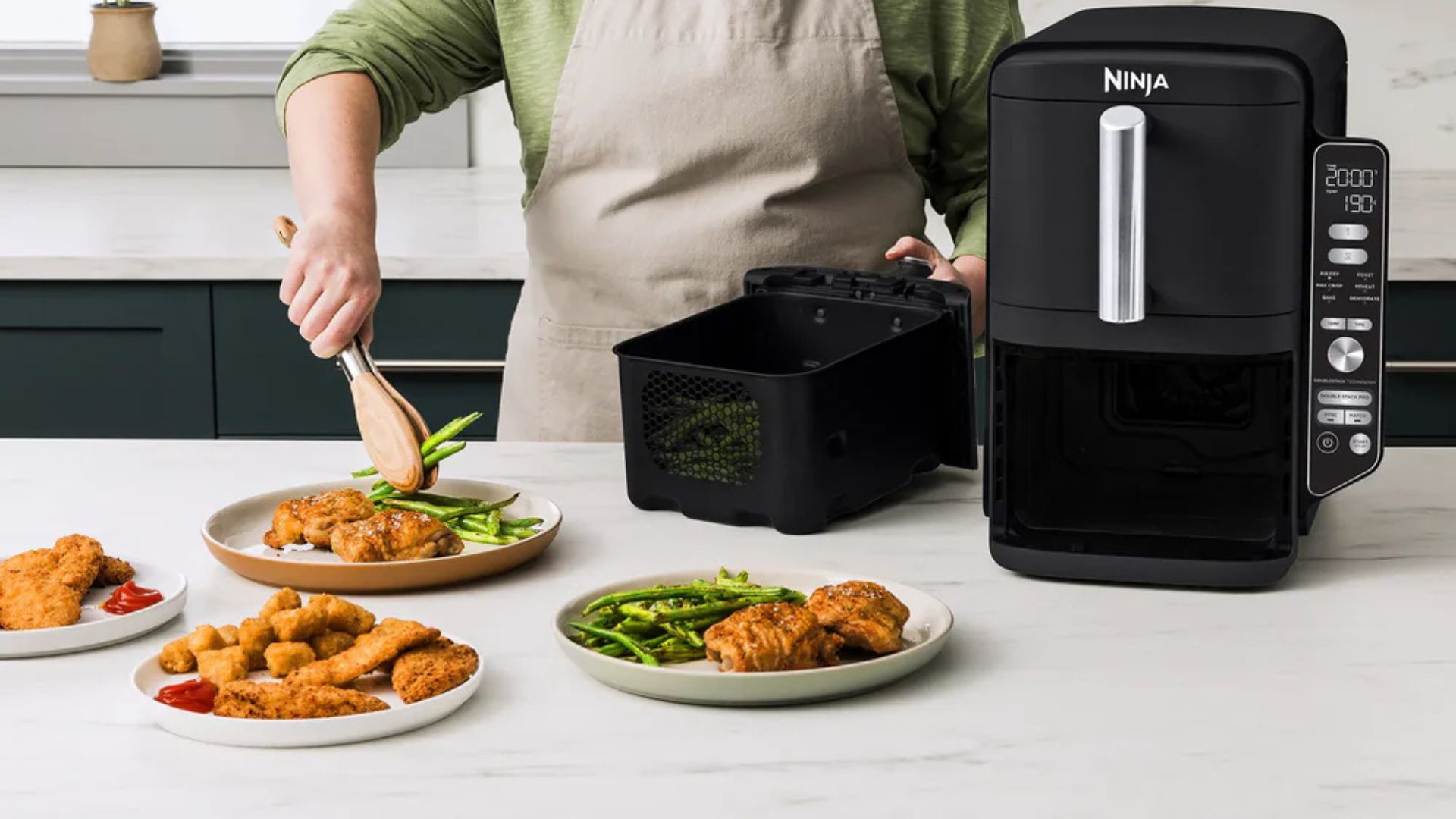 Solve all your cooking dilemmas with this double drawer air fryer