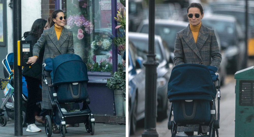 Pippa Middleton looks stunningly stylish as she steps out with baby Arthur