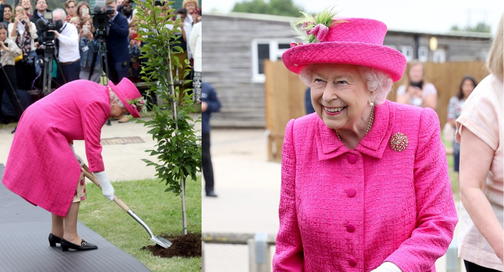 WATCH: Moment Queen, 93, REFUSES help to plant tree – ‘I’m perfectly capable!’
